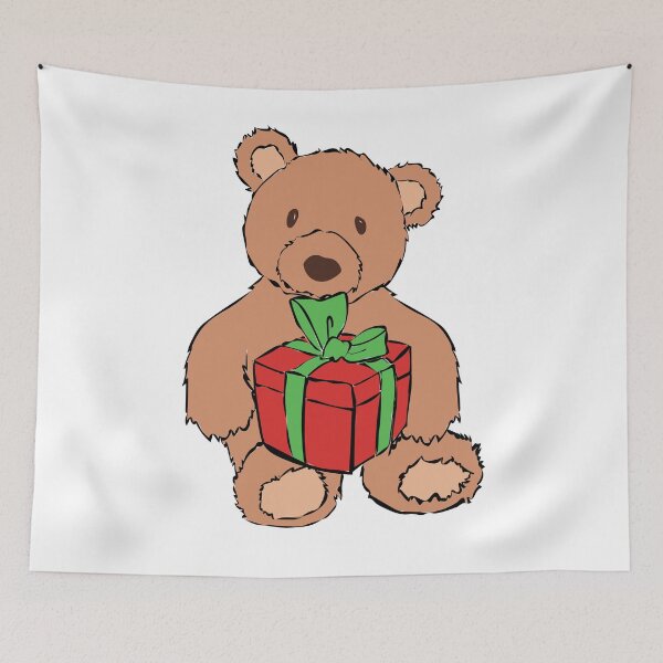 Item preview, bear with christmas gift designed and sold by AdriCreativa.