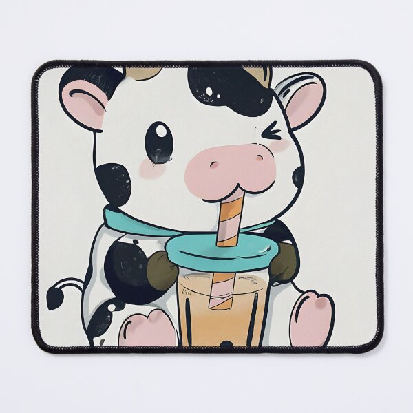 Item preview, Cute Boba Cow Kawaii Watercolor designed and sold by ScarletGoldenOx.
