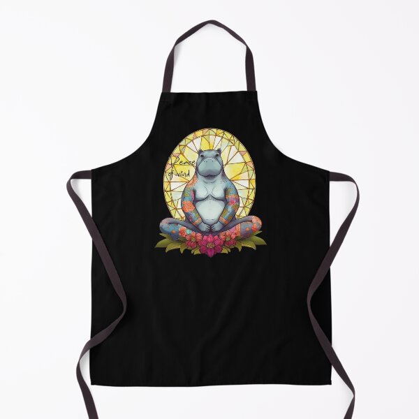 Item preview, Meditating hippopotamus, peace of mind designed and sold by LuckyFamily.
