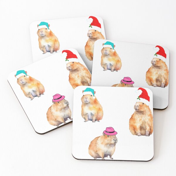 Item preview, Christmas Capybara Sticker designed and sold by alwaysbetterr.