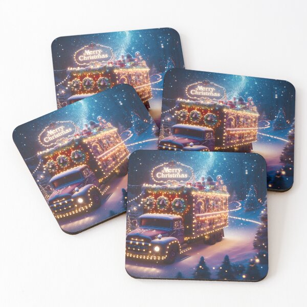 Item preview, Merry Christmas truck designed and sold by AI-Only Creations.