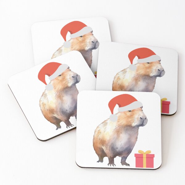 Item preview, Christmas Capybara Sticker designed and sold by alwaysbetterr.