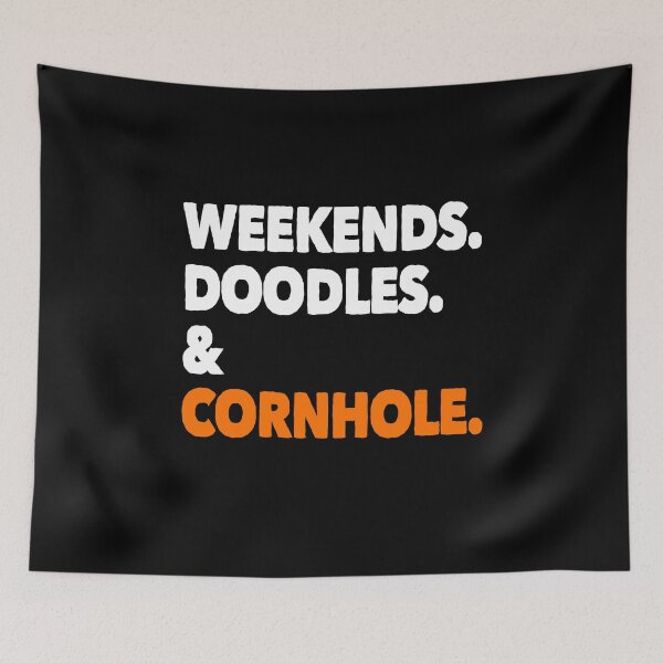 Item preview, Weekends Doodles and Cornhole Funny Dog Gift  designed and sold by Guarddogdrive.