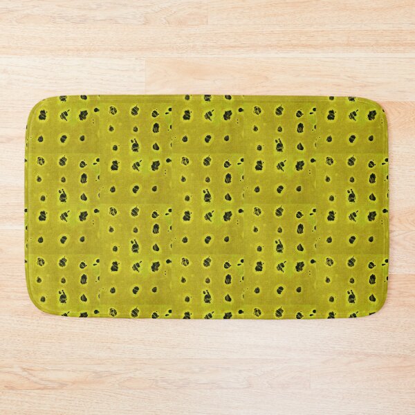 Item preview, dirty yellow black abstract batik leopard pattern fabric designed and sold by colorfulglee.