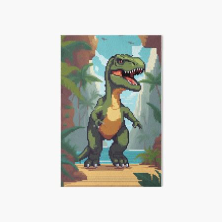 Pixel T-Rex Art Print for Sale by maddreamerr