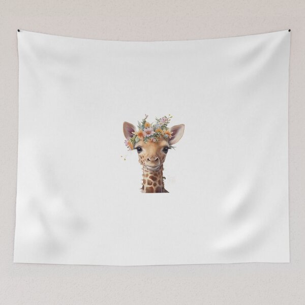 Item preview, Cute giraffe watercolor portrait designed and sold by Naturartprints.