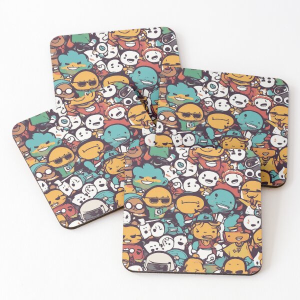Item preview, Funny faces pattern designed and sold by DrawingConcl.