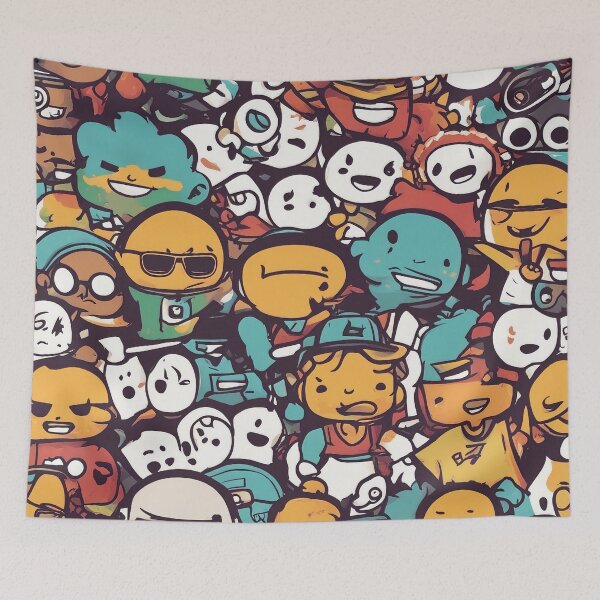 Item preview, Funny faces pattern designed and sold by DrawingConcl.