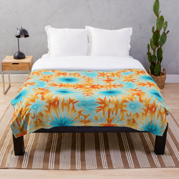 Aperçu de l'œuvre Teinture cravate orange et bleue créée et vendue par ReverseBleach.