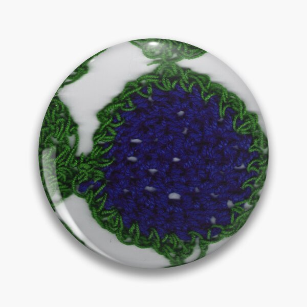 Item preview, knitted background from green and blue twine circles designed and sold by colorfulglee.