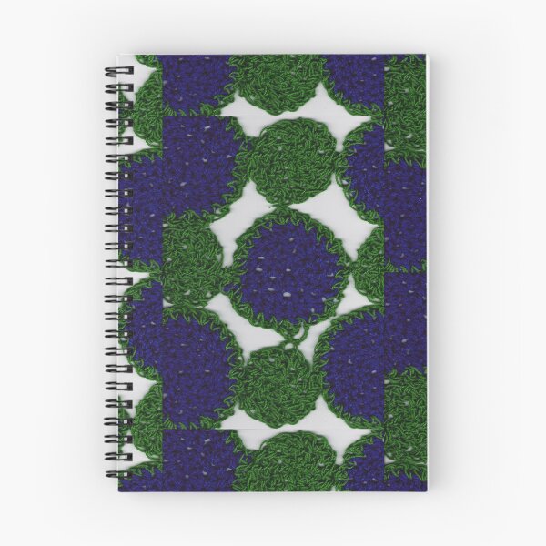 Item preview, knitted background from green and blue twine circles designed and sold by colorfulglee.