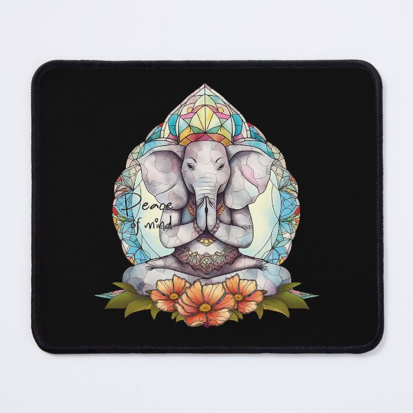 Item preview, Meditating elephant, peace of mind designed and sold by LuckyFamily.