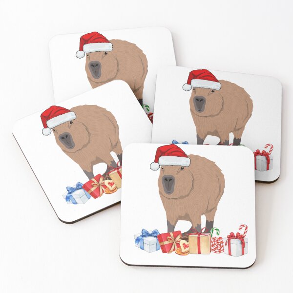 Item preview, Christmas Capybara Sticker designed and sold by alwaysbetterr.