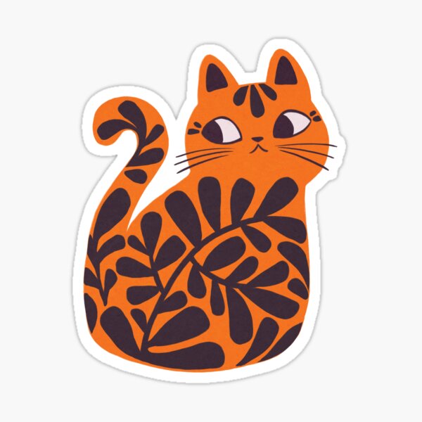 Item preview, Boho Orange Tiger Tabby Cat  designed and sold by michelledraws.