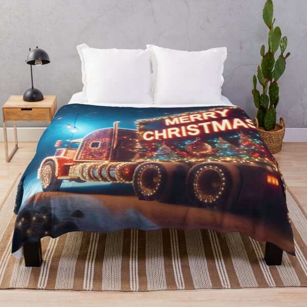 Item preview, Merry Christmas truck designed and sold by AI-Only Creations.