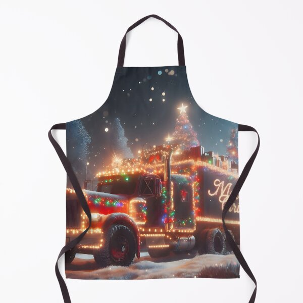 Item preview, Merry Christmas truck designed and sold by AI-Only Creations.