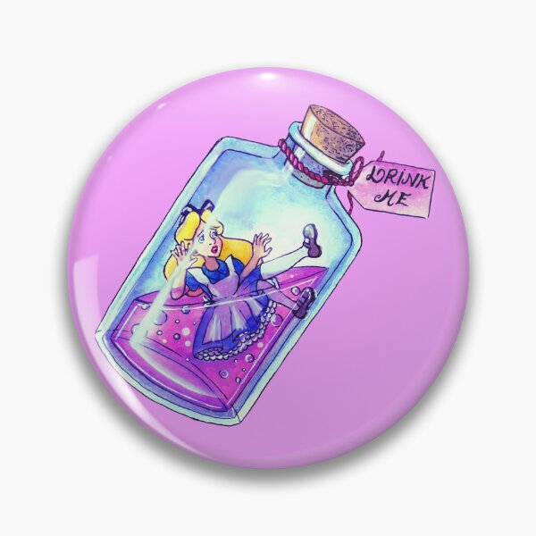 Item preview, Drink Me - Trapped in a Bottle Alice - Watercolor Painting designed and sold by MalulisArt.