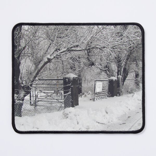 Item preview, Gates to old cemetery on a winter day designed and sold by riku05830.