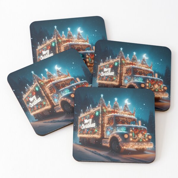 Item preview, Merry Christmas truck designed and sold by AI-Only Creations.