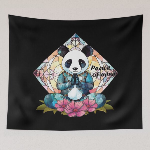 Item preview, Meditating panda, peace of mind, yoga panda designed and sold by LuckyFamily.