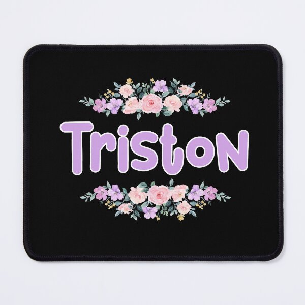 Item preview, Purple Flower Triston Name Label (Black) designed and sold by NormadWorld.