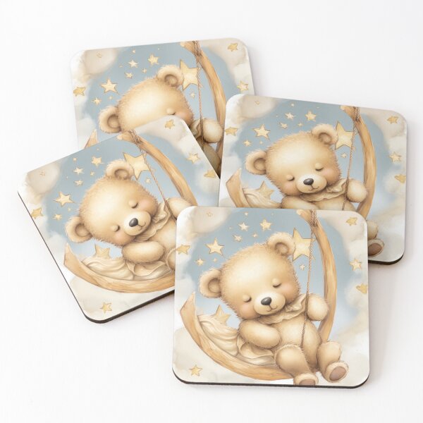 Item preview, Sleeping teddy in the moon designed and sold by Pixelartistin.
