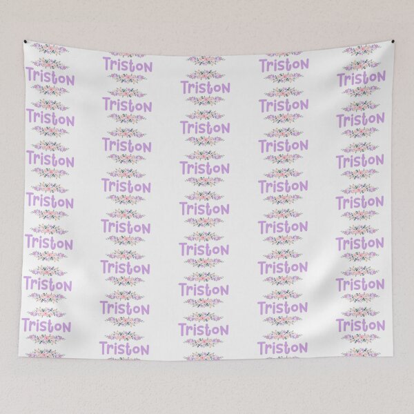 Item preview, Purple Flower Triston Name Label designed and sold by NormadWorld.