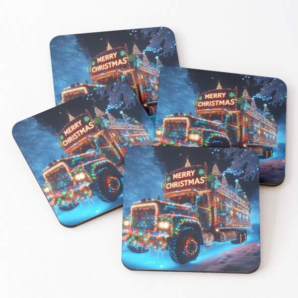 Item preview, Merry Christmas truck designed and sold by AI-Only Creations.