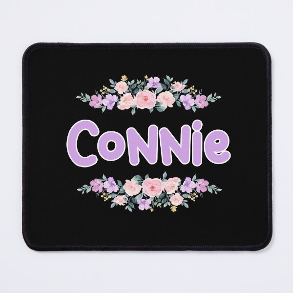 Item preview, Purple Flower Connie Name Label (Black) designed and sold by NormadWorld.