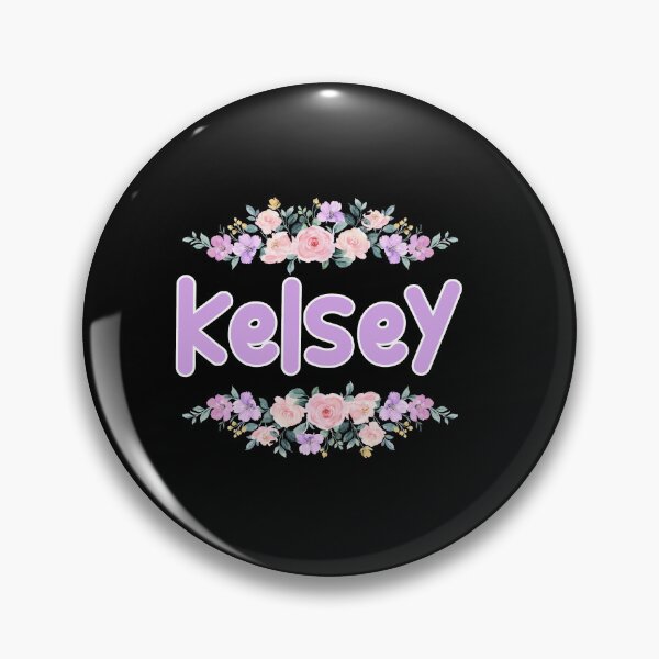 Item preview, Purple Flower Kelsey Name Label (Black) designed and sold by NormadWorld.