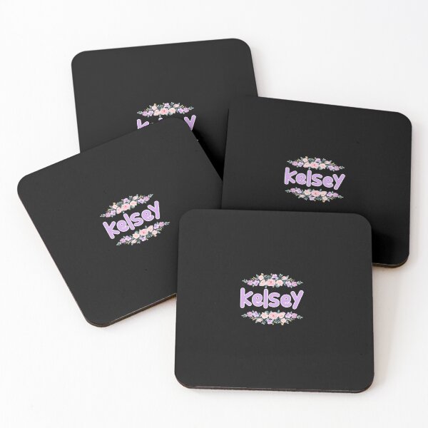 Item preview, Purple Flower Kelsey Name Label (Black) designed and sold by NormadWorld.