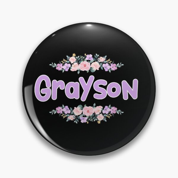 Item preview, Purple Flower Grayson Name Label (Black) designed and sold by NormadWorld.