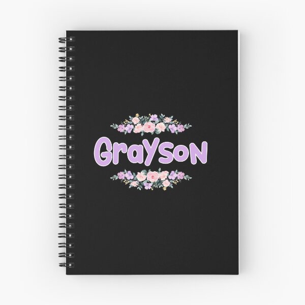 Item preview, Purple Flower Grayson Name Label (Black) designed and sold by NormadWorld.