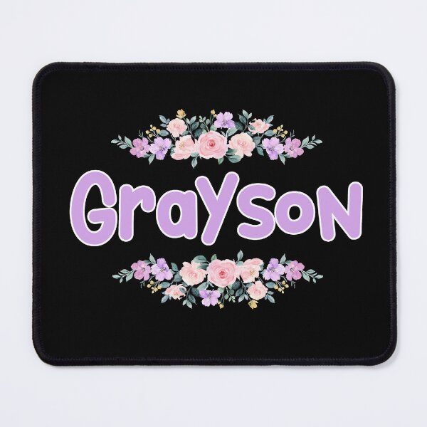 Item preview, Purple Flower Grayson Name Label (Black) designed and sold by NormadWorld.