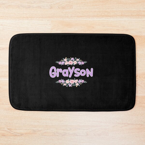 Item preview, Purple Flower Grayson Name Label (Black) designed and sold by NormadWorld.
