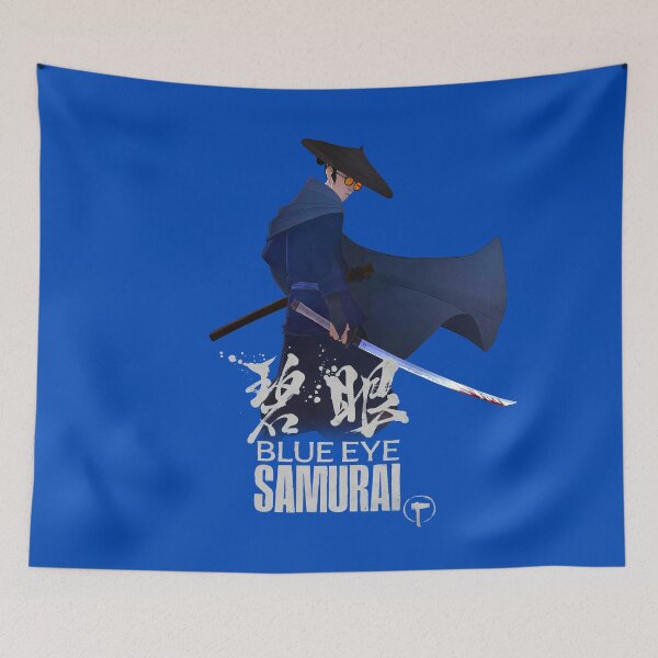 Item preview, Samurai blue cape designed and sold by blackdogshop.