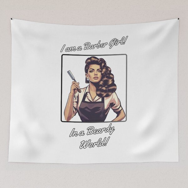 Item preview, Pinup Barber Girl no.1 designed and sold by QvDesigns.