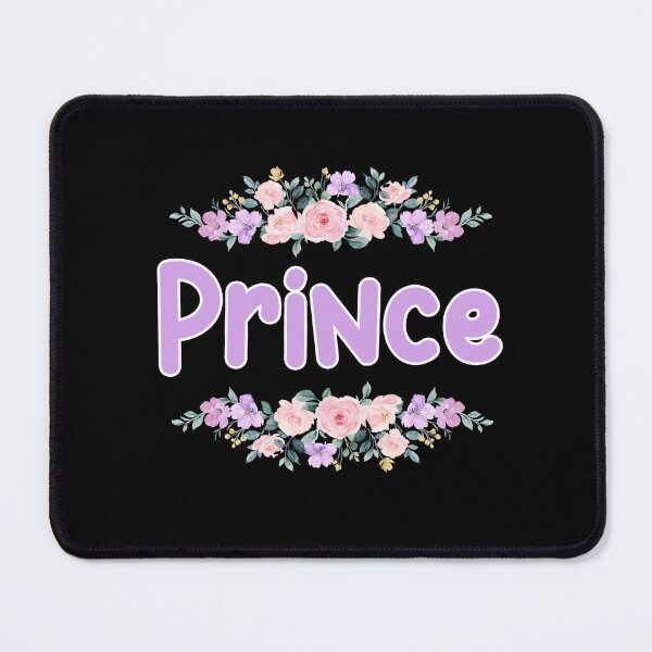 Item preview, Purple Flower Prince Name Label (Black) designed and sold by NormadWorld.