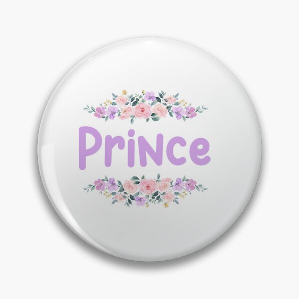 Item preview, Purple Flower Prince Name Label designed and sold by NormadWorld.
