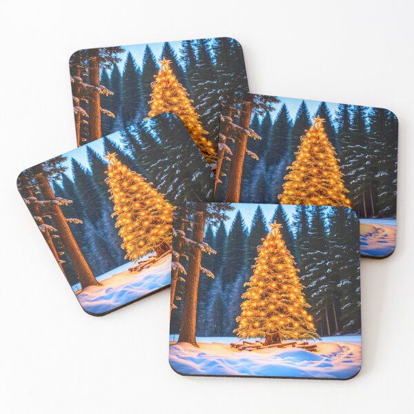 Item preview, Bright yule tree in the snow designed and sold by Earth Nature Creations.