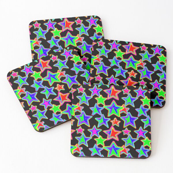 Item preview, Bright Neon Starlight Pattern designed and sold by Health And Fitness Posts e-Store.