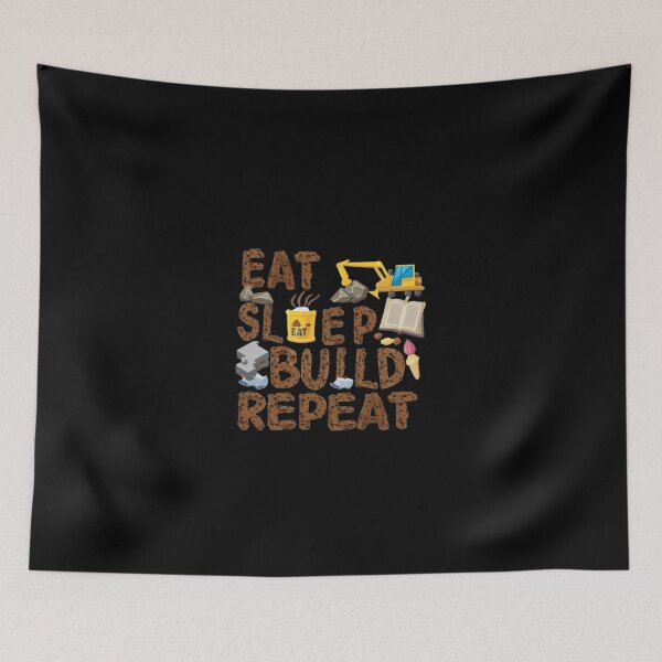 Item preview, Eat Sleep Build Repeat designed and sold by artchic4you.