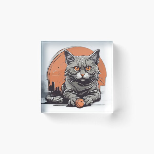 Item preview, street cat - cat with a basketball designed and sold by WonBridj-UnitedState ☆ ☆ ☆ ☆ ☆.