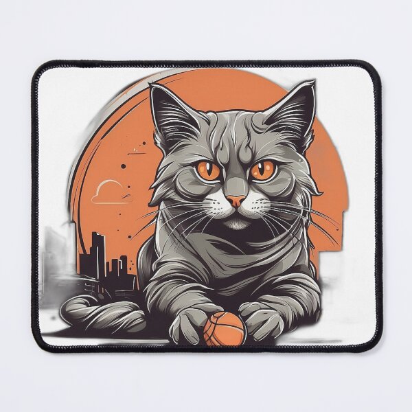 Item preview, street cat - cat with a basketball designed and sold by WonBridj-UnitedState ☆ ☆ ☆ ☆ ☆.