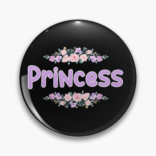 Item preview, Purple Flower Princess Name Label (Black) designed and sold by NormadWorld.