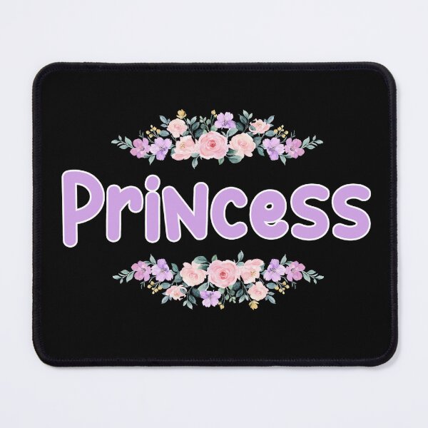 Item preview, Purple Flower Princess Name Label (Black) designed and sold by NormadWorld.
