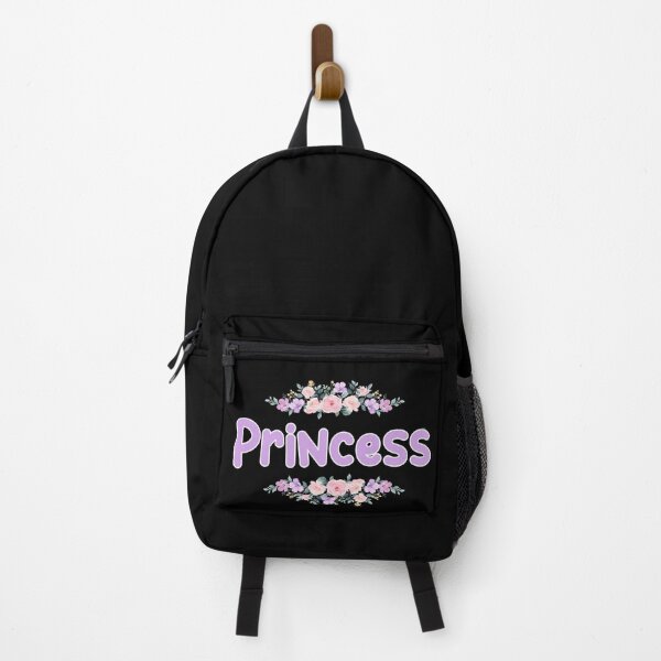Item preview, Purple Flower Princess Name Label (Black) designed and sold by NormadWorld.