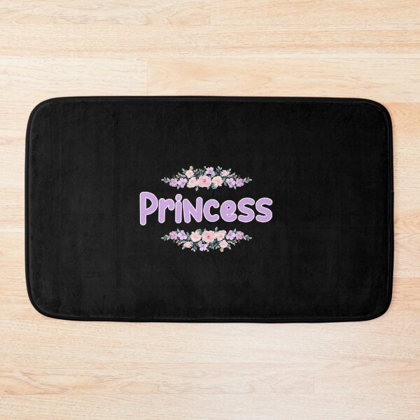 Item preview, Purple Flower Princess Name Label (Black) designed and sold by NormadWorld.