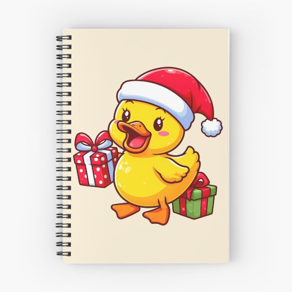 Item preview, Cute Santa Duckling With Gift Box designed and sold by Lyssarien.
