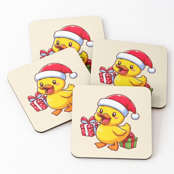 Item preview, Cute Santa Duckling With Gift Box designed and sold by Lyssarien.